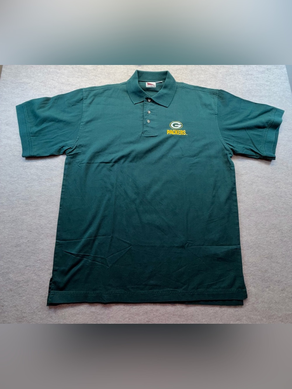 Vintage 90s Green Bay Packers Pro Elite Polo Shirt XL NFL Embroidered Green